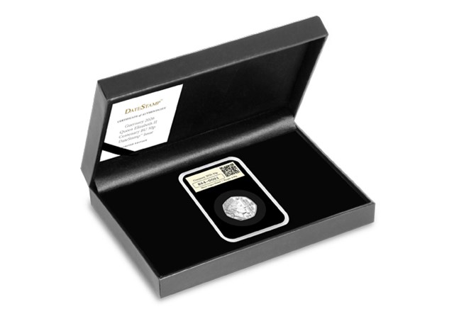 Datestamp Guernsey 2026 Queen Elizabeth II Centenary BU 50P Product Images CL 3