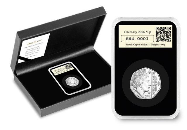 Datestamp Guernsey 2026 Queen Elizabeth II Centenary BU 50P Product Images CL 5