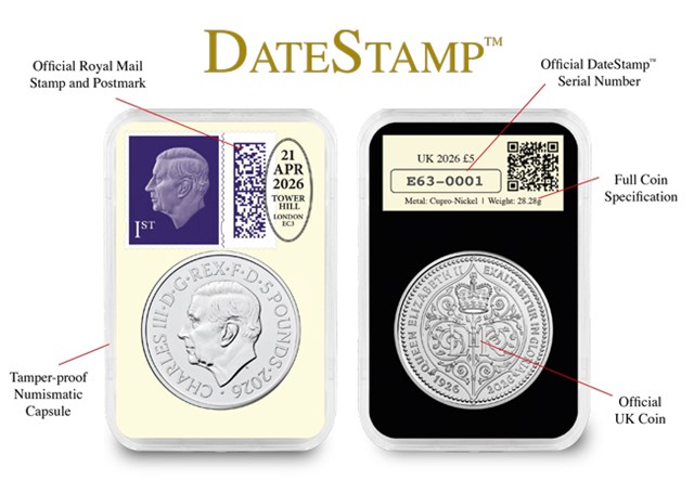 Datestamp UK 2026 Queen Elizabeth II Centenary BU £5 Product Images 4