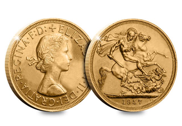 QEII 1957 Sovereign Obverse Reverse