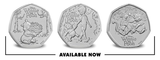 Winnie The Pooh 50P Coin 3 Images AT 29
