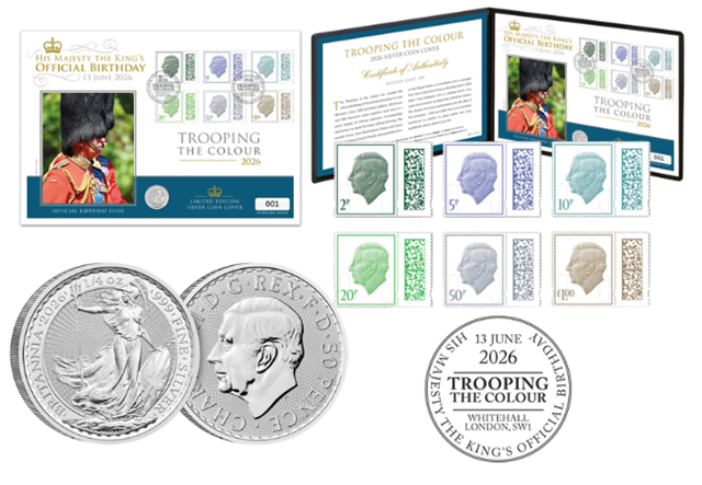 Trooping The Colour UK 2026 Stamp And Coin Cover