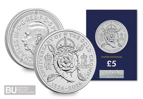 500 Years Of The Crown UK £5 Coin Range CL 16