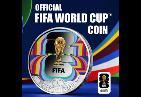 The Official 2026 FIFA World Cup™ Coin, beautifully crafted with full-colour prints and silver plating. An officially licensed FIFA™ product created to commemorate the 2026 FIFA World Cup™.