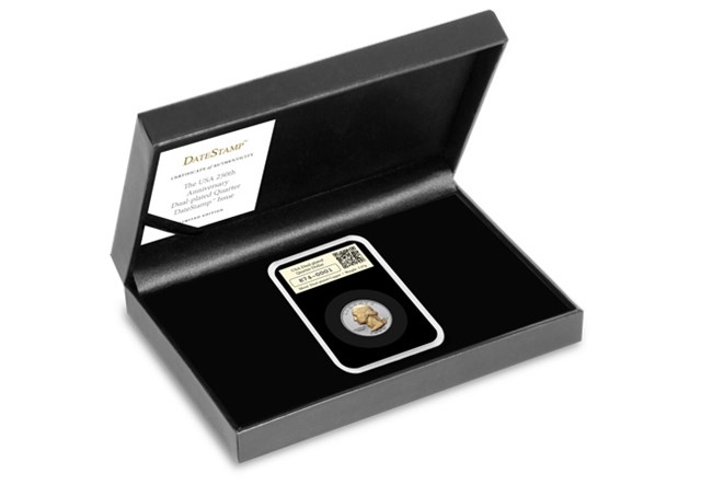 Dual Plated Silver Quarter Datestamp Box