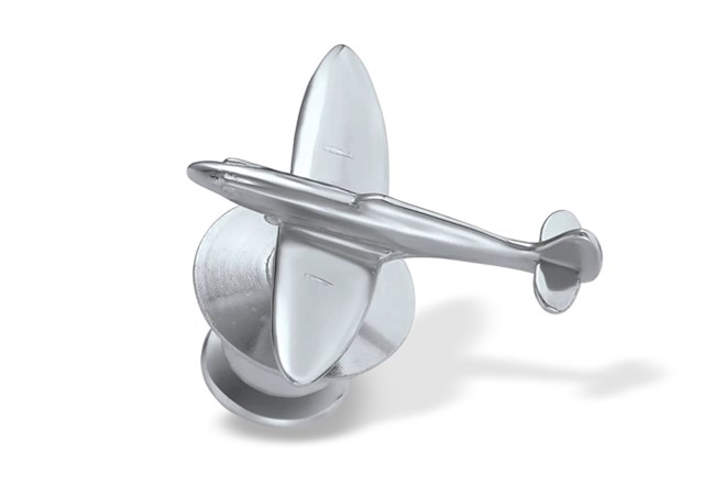 Silver Spitfire Lapel Badge