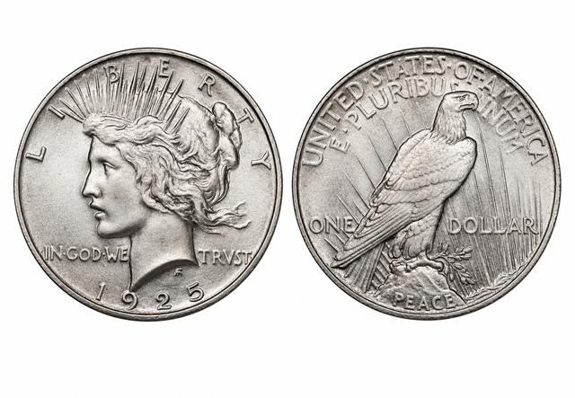 1925 Peace Dollar Obv Rev