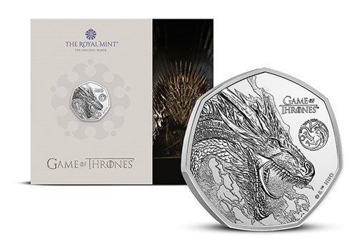 Game Of Thrones 50P BU Pack Closed And Reverse FIRE